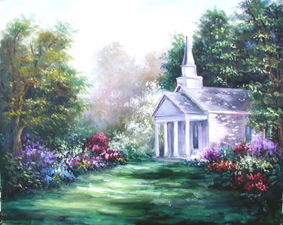 church-in-springtime